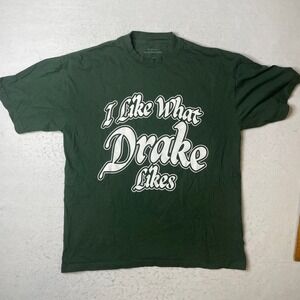 Drake Related Its All A Blur Tour T Shirt Mens Large Green Cotton Golf Graphic T